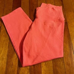 Coral High waisted cropped leggings